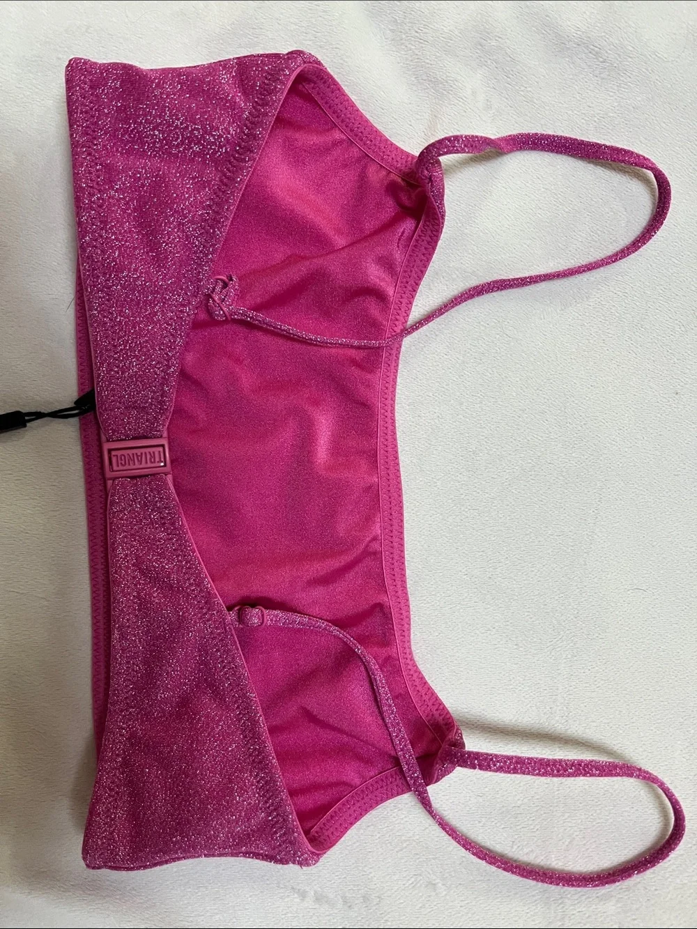 Triangl Swimwear Shimmer Pink Bikini Set Medium NWT